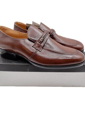 Barclay Men's 10.5 D Brown Leather Slip-On Dress Loafers Vintage USA Made